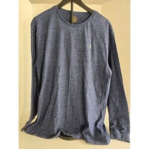 Polo Ralph Lauren Men's Blue Heather Long‎ Sleeve Crew Neck T-Shirt XL